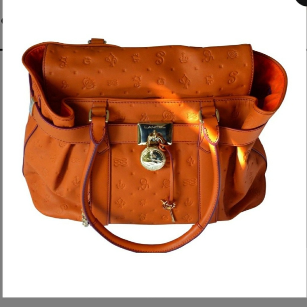 Lancel Daligramme Camel High Quality Leather Tote